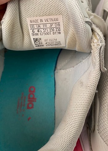 Beyaz Adidas Bağcıklı Stiletto Topuklu Spor Ayakkabı - Görsel 4