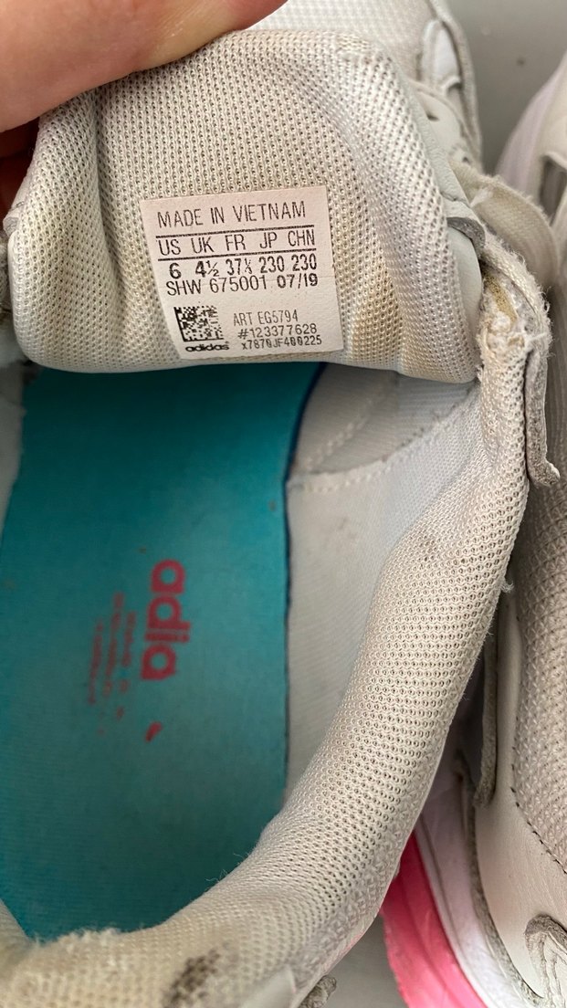 Beyaz Adidas Bağcıklı Stiletto Topuklu Spor Ayakkabı - Görsel 4