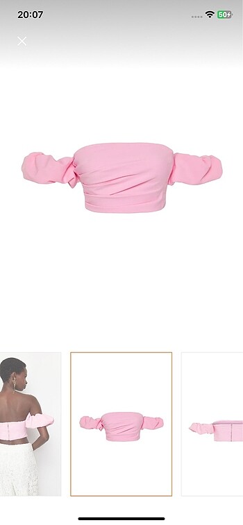 Pembe crop dokuma büstiyer