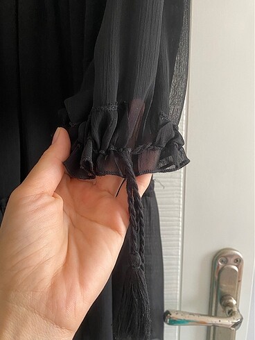 36 Beden siyah Renk Siyah kısa elbise