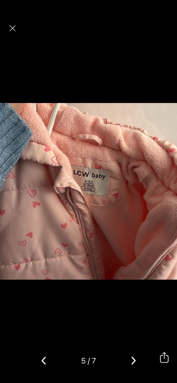 Kürklü Kapüşonlu Pembe Bebek Tulumu - Görsel 2