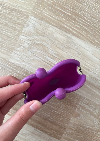 Mor Kalp Şeklinde Kadın Cüzdan - Görsel 7