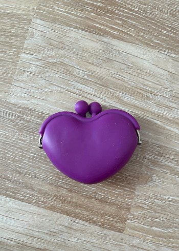 Mor Kalp Şeklinde Kadın Cüzdan - Görsel 2