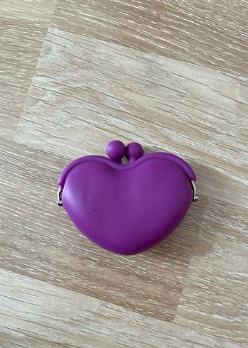 Mor Kalp Şeklinde Kadın Cüzdan - Görsel 5