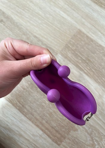 Mor Kalp Şeklinde Kadın Cüzdan - Görsel 3