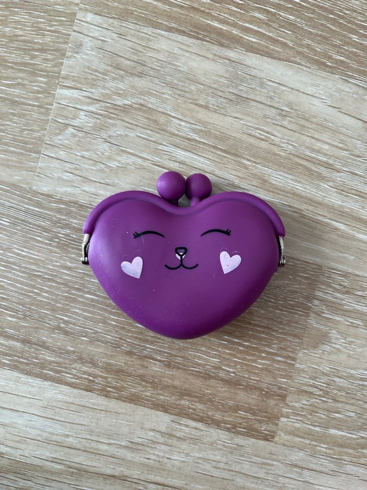 Mor Kalp Şeklinde Kadın Cüzdan - Görsel 4