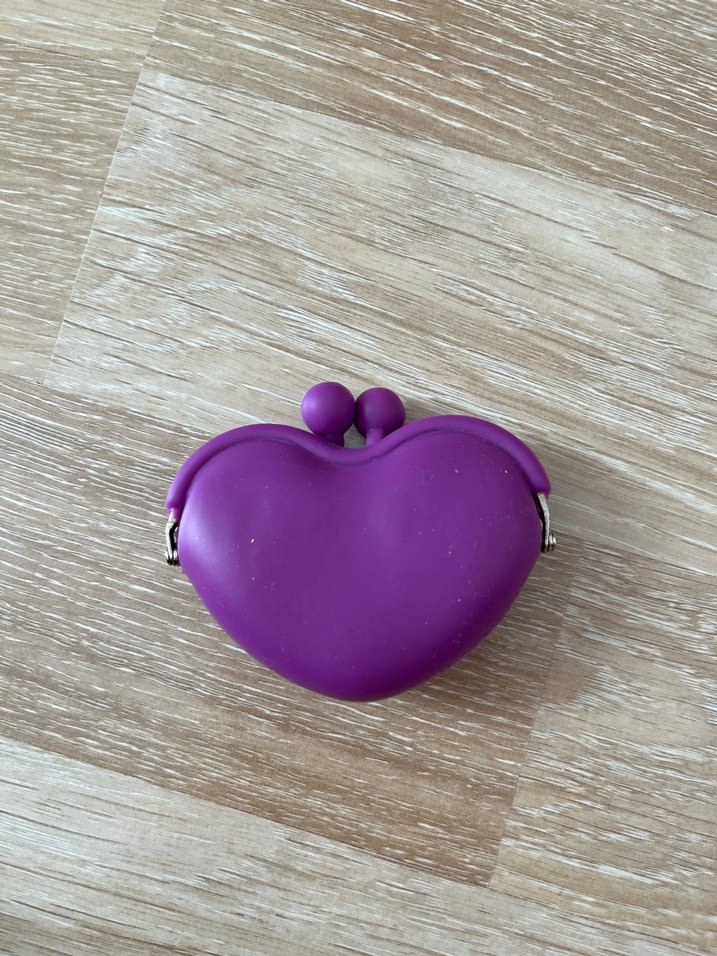 Mor Kalp Şeklinde Kadın Cüzdan - Görsel 2