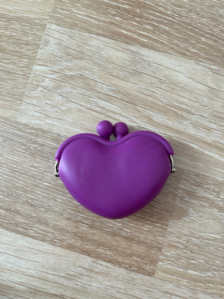 Mor Kalp Şeklinde Kadın Cüzdan - Görsel 5