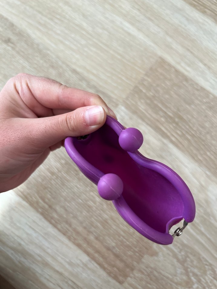 Mor Kalp Şeklinde Kadın Cüzdan - Görsel 3