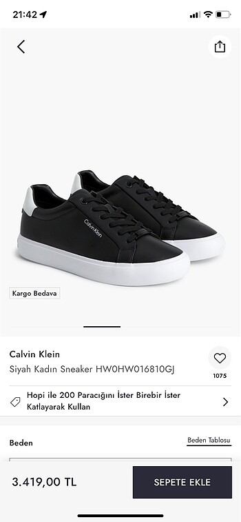 calvin klein sneaker