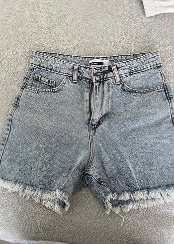 Diğer Kot Bol Kesim Mini Denim Şort