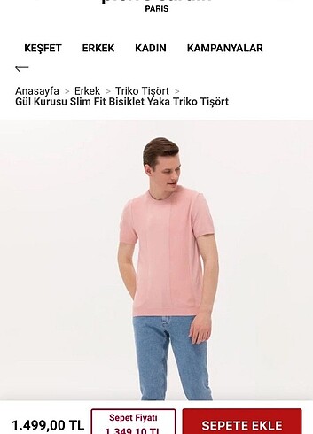 Pierre Cardin markali erkek t-shirt 