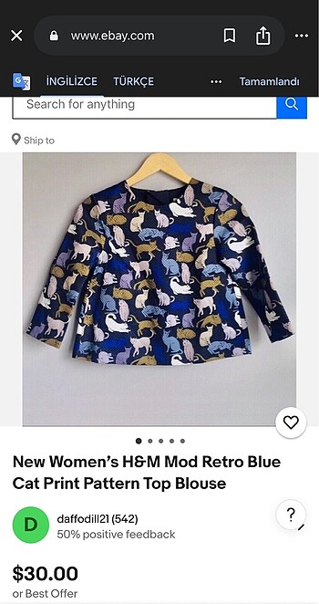 H&M H&M kedili üst
