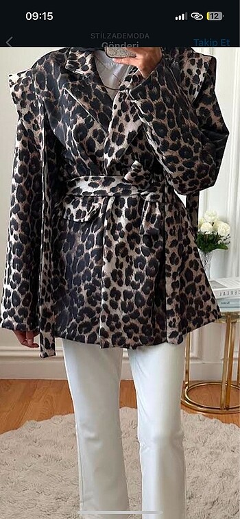 Diğer Leopar ceket leopar tunik
