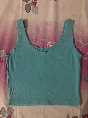 Askılı bluz crop