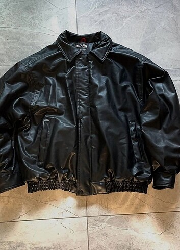 American Vintage Bomberli Mat Siyah Deri Ceket