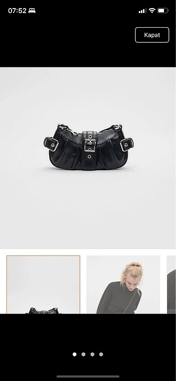 stradivarius siyah çanta