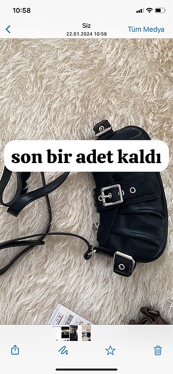 stradivarius siyah çanta