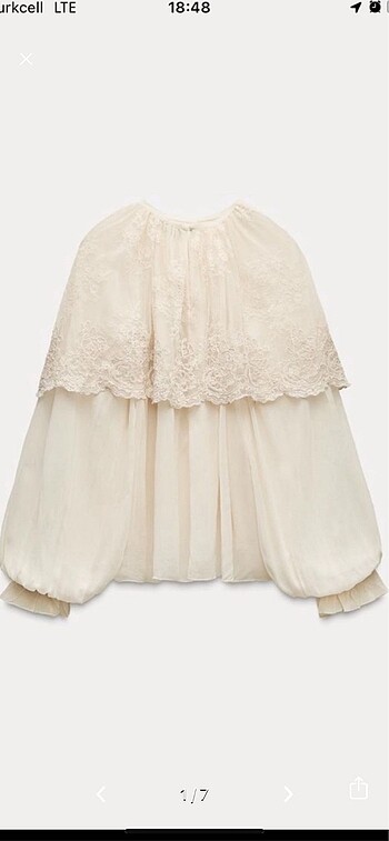 zara pelerinli romantik gömlek