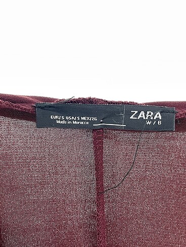 s Beden bordo Renk Zara Kısa Elbise %70 İndirimli.