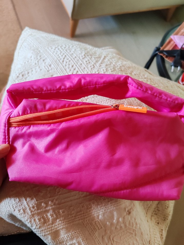 Fermuarlı Pembe Kadın Çantası - Görsel 2