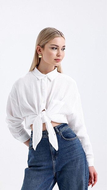 Massimo Dutti Massimo Müslin Kumaş Gömlek