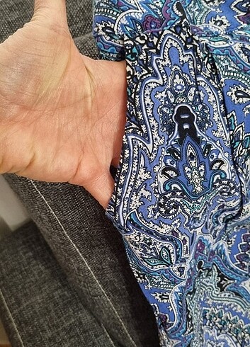 Mavi desenli Kadın Alt - Görsel 5