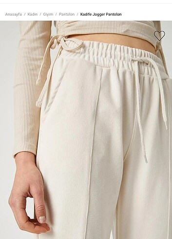 Koton Kadife Jogger Pantolon - Görsel 5