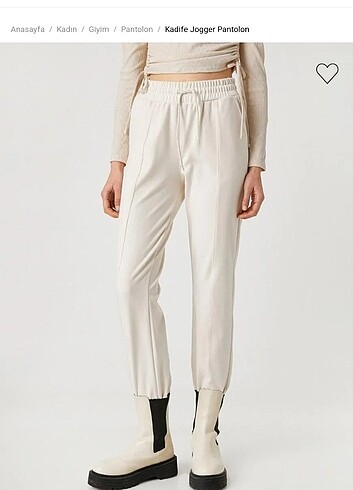 Koton Kadife Jogger Pantolon - Görsel 6