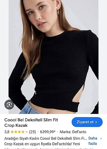 Defacto Bel Dekolteli Crop Kazak