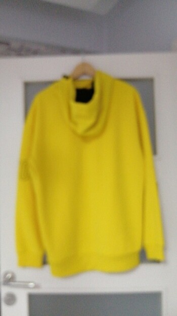 xxl Beden sarı Renk Kapüşonlu sweatshirt