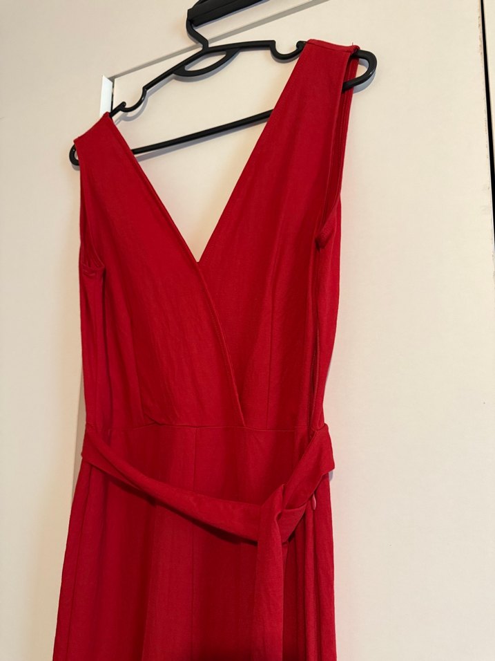 Kadın Kırmızı  Tulum - Görsel 3