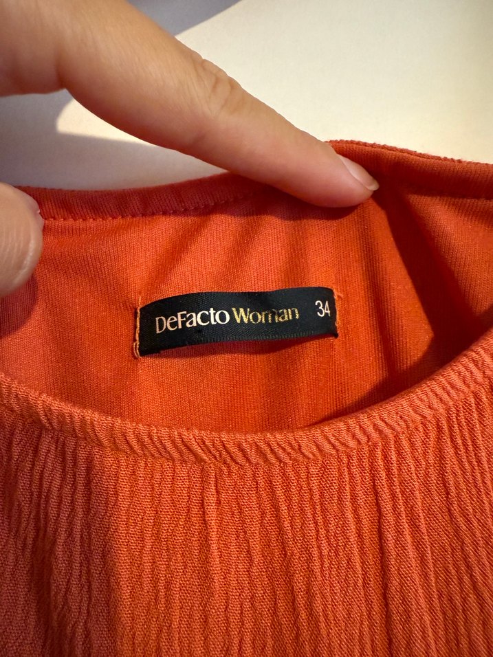 Turuncu Uzun Askılı Bohem Elbise - Görsel 4