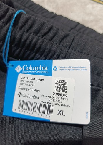 Columbia Siyah Outdoor Erkek Eşofman Altı - Görsel 6