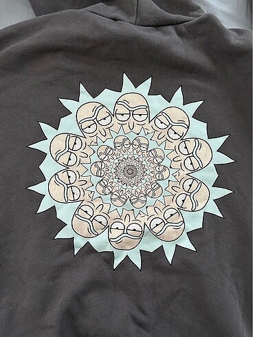 xs Beden gri Renk Rick and morty sweatshirt