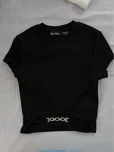 xs Beden Bershka zincir detay crop