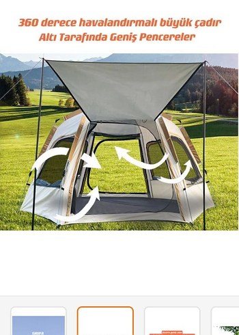 SHUFA Su ve Rüzgar Geçirmez Aile Çadırı 280x240x155 cm - Görsel 2