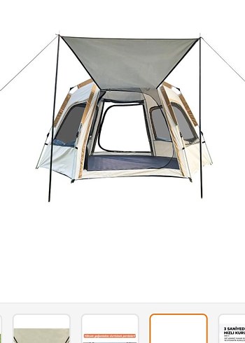 SHUFA Su ve Rüzgar Geçirmez Aile Çadırı 280x240x155 cm - Görsel 7