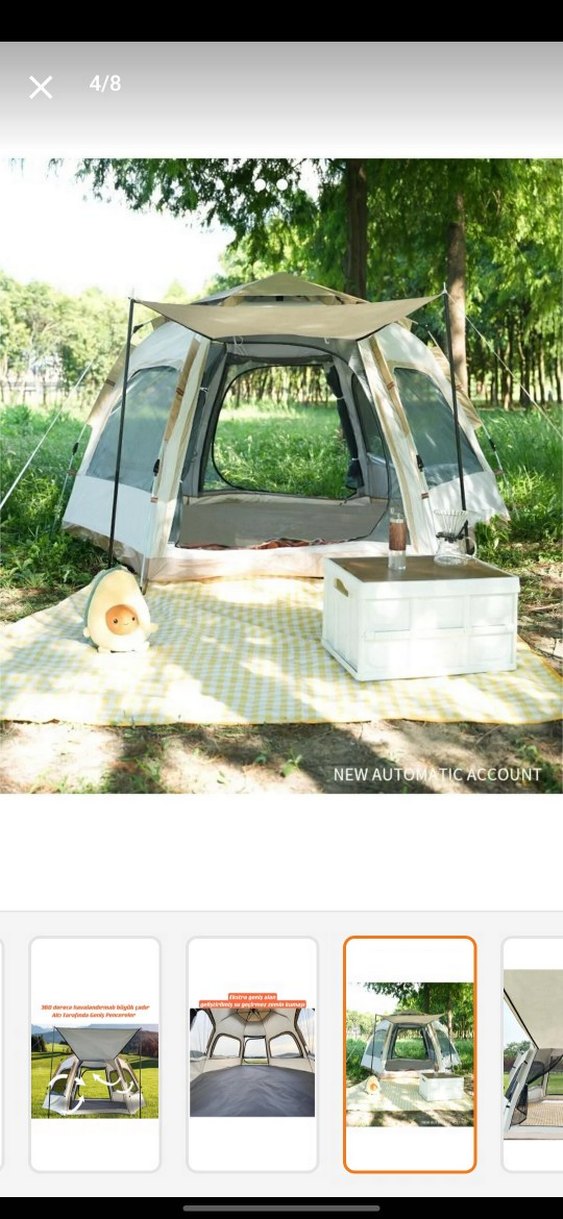 SHUFA Su ve Rüzgar Geçirmez Aile Çadırı 280x240x155 cm - Görsel 4