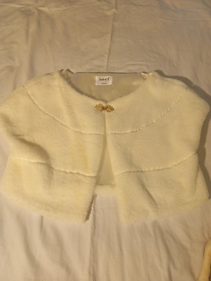 Beyaz Kürk Detaylı Bolero - Görsel 3