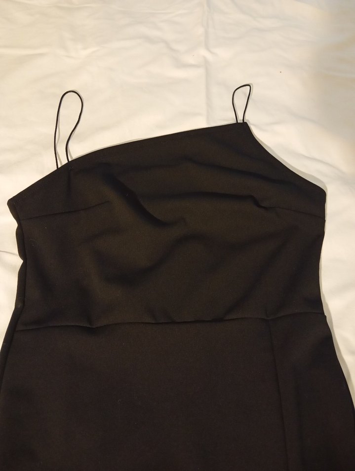 Fermuarlı Kısa Kollu Siyah Midi Blazer - Görsel 2