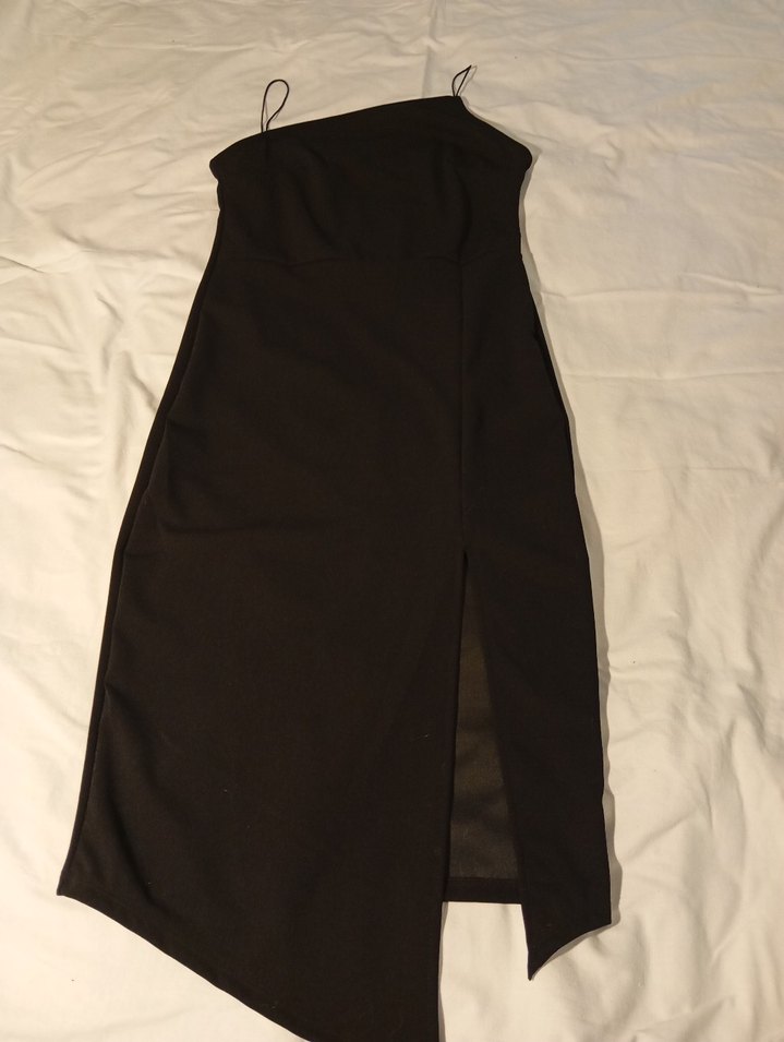 Fermuarlı Kısa Kollu Siyah Midi Blazer - Görsel 4