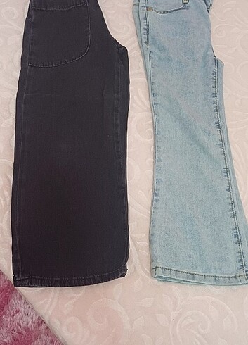 5 6 yaş iki adet kot pantolon 