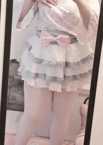 xl Beden pembe Renk Kawaii Lolita Tarz Japon Set
