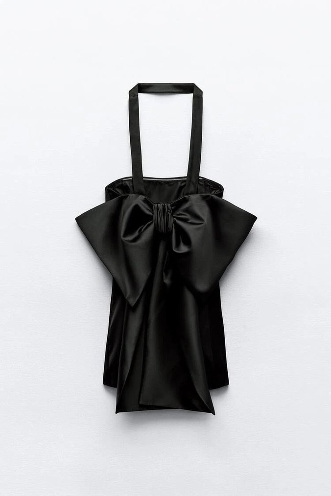 Fiyonk Detay Saten Mini Elbise - Görsel 2