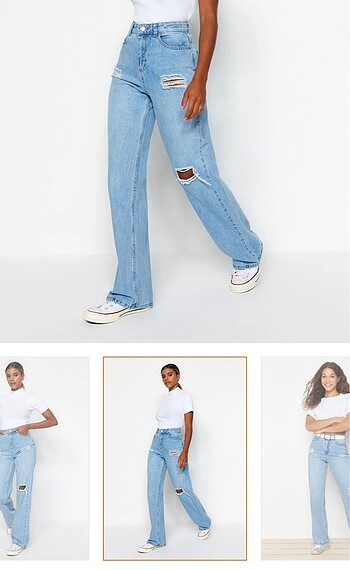 Trendyol & Milla yüksek bel wide leg jean