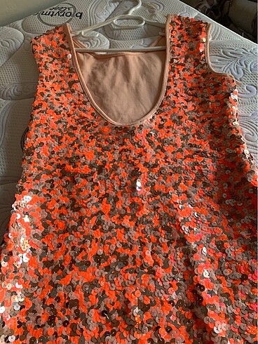 Payet renkli etiketli elbisem - Görsel 6