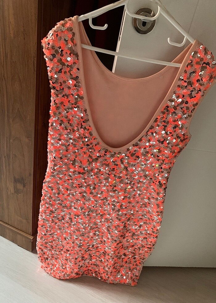 Payet renkli etiketli elbisem - Görsel 4