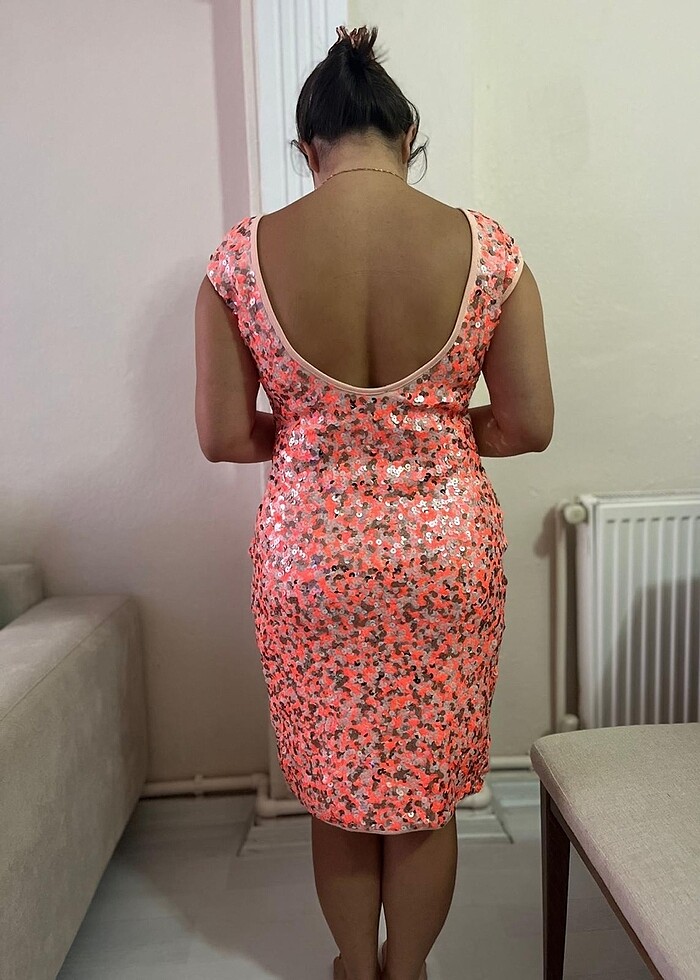 Payet renkli etiketli elbisem - Görsel 2