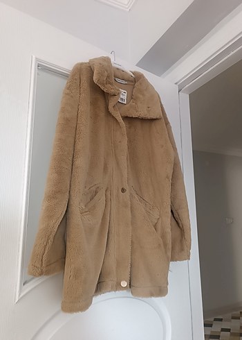 Bej Kadın Midi Peluş Ceket - Görsel 6